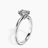 10kt White Gold Mabel Petal Solitaire Lab Diamond Ring standing product image one