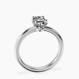 10kt White Gold Mabel Petal Solitaire Lab Diamond Ring side right image one