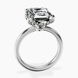 10kt White Gold Mabel Petal Solitaire Lab Diamond Ring side right image one
