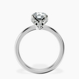10kt White Gold Mabel Petal Solitaire Lab Diamond Ring side right image one