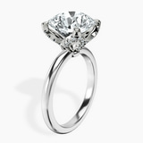10kt White Gold Mabel Petal Solitaire Lab Diamond Ring standing product image one