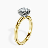 10kt Yellow Gold Mabel Petal Solitaire Lab Diamond Ring standing product image one