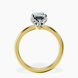10kt Yellow Gold Mabel Petal Solitaire Lab Diamond Ring side right image one