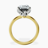 18kt Yellow Gold Mabel Petal Solitaire Lab Diamond Ring side right image one