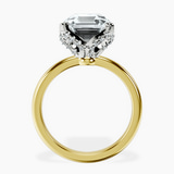 10kt Yellow Gold Mabel Petal Solitaire Lab Diamond Ring side right image one