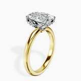 14kt Yellow Gold Mabel Petal Solitaire Lab Diamond Ring standing product image one