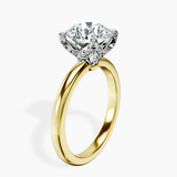 10kt Yellow Gold Mabel Petal Solitaire Lab Diamond Ring standing product image one