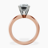 18kt Rose Gold Cordelia Knife Edge Solitaire Lab Diamond Ring side right image one