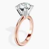 14kt Rose Gold Cordelia Knife Edge Solitaire Lab Diamond Ring standing product image one