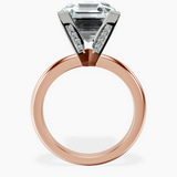 14kt Rose Gold Cordelia Knife Edge Solitaire Lab Diamond Ring side right image one