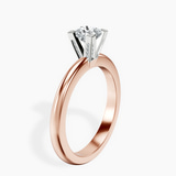 18kt Rose Gold Cordelia Knife Edge Solitaire Lab Diamond Ring standing product image one