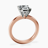 10kt Rose Gold Cordelia Knife Edge Solitaire Lab Diamond Ring side right image one