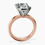 18kt Rose Gold Cordelia Knife Edge Solitaire Lab Diamond Ring side right image one