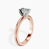 18kt Rose Gold Cordelia Knife Edge Solitaire Lab Diamond Ring standing product image one