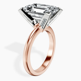 10kt Rose Gold Cordelia Knife Edge Solitaire Lab Diamond Ring standing product image one