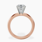 18kt Rose Gold Cordelia Knife Edge Solitaire Lab Diamond Ring side right image one
