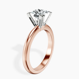 14kt Rose Gold Cordelia Knife Edge Solitaire Lab Diamond Ring standing product image one
