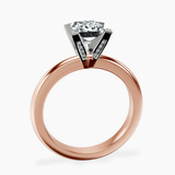 14kt Rose Gold Cordelia Knife Edge Solitaire Lab Diamond Ring side right image one