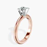 10kt Rose Gold Cordelia Knife Edge Solitaire Lab Diamond Ring standing product image one