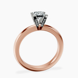 10kt Rose Gold Cordelia Knife Edge Solitaire Lab Diamond Ring side right image one