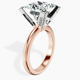 14kt Rose Gold Cordelia Knife Edge Solitaire Lab Diamond Ring standing product image one