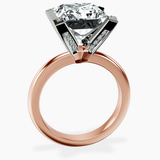 14kt Rose Gold Cordelia Knife Edge Solitaire Lab Diamond Ring side right image one
