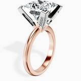 10kt Rose Gold Cordelia Knife Edge Solitaire Lab Diamond Ring standing product image one