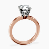 9ct Rose Gold Cordelia Knife Edge Solitaire Lab Diamond Ring side right image one