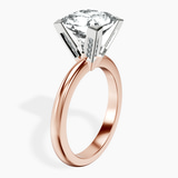 18kt Rose Gold Cordelia Knife Edge Solitaire Lab Diamond Ring standing product image one