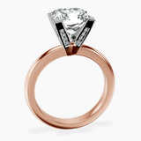 18kt Rose Gold Cordelia Knife Edge Solitaire Lab Diamond Ring side right image one