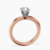 10kt Rose Gold Cordelia Knife Edge Solitaire Lab Diamond Ring side right image one