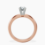 10kt Rose Gold Cordelia Knife Edge Solitaire Lab Diamond Ring side right image one