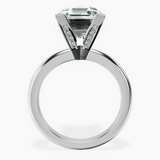 10kt White Gold Cordelia Knife Edge Solitaire Lab Diamond Ring side right image one