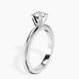 10kt White Gold Cordelia Knife Edge Solitaire Lab Diamond Ring standing product image one