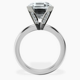 10kt White Gold Cordelia Knife Edge Solitaire Lab Diamond Ring side right image one