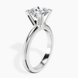 10kt White Gold Cordelia Knife Edge Solitaire Lab Diamond Ring standing product image one