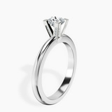 10kt White Gold Cordelia Knife Edge Solitaire Lab Diamond Ring standing product image one