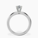 10kt White Gold Cordelia Knife Edge Solitaire Lab Diamond Ring side right image one