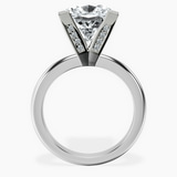 10kt White Gold Cordelia Knife Edge Solitaire Lab Diamond Ring side right image one