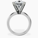 10kt White Gold Cordelia Knife Edge Solitaire Lab Diamond Ring side right image one