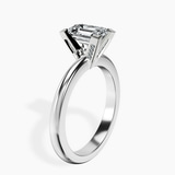 10kt White Gold Cordelia Knife Edge Solitaire Lab Diamond Ring standing product image one