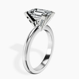 10kt White Gold Cordelia Knife Edge Solitaire Lab Diamond Ring standing product image one