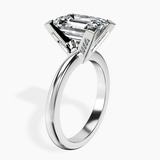 10kt White Gold Cordelia Knife Edge Solitaire Lab Diamond Ring standing product image one