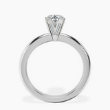 10kt White Gold Cordelia Knife Edge Solitaire Lab Diamond Ring side right image one