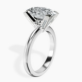 10kt White Gold Cordelia Knife Edge Solitaire Lab Diamond Ring standing product image one