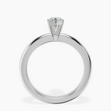 10kt White Gold Cordelia Knife Edge Solitaire Lab Diamond Ring side right image one