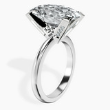 10kt White Gold Cordelia Knife Edge Solitaire Lab Diamond Ring standing product image one