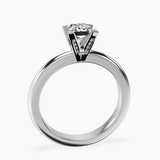 10kt White Gold Cordelia Knife Edge Solitaire Lab Diamond Ring side right image one