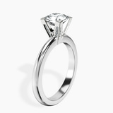 10kt White Gold Cordelia Knife Edge Solitaire Lab Diamond Ring standing product image one