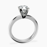 10kt White Gold Cordelia Knife Edge Solitaire Lab Diamond Ring side right image one